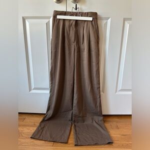 Brown wide leg trousers
